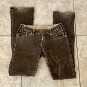 Brown corduroy boot cut pants